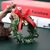 Nuevo estilo guirnalda de hoja de lazo campana accesorios para árbol de Navidad decoración de caja de regalo de Navidad corona de Navidad