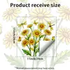 Adesivos de Janela Estáticos de Margarida Fresca, Adesivos de Vidro sem Cola para Decoração de Porta e Janela de Quarto, Adesivos Florais Artísticos em Estoque