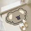 Alfombra de Piso Absorbente de Secado Rápido de Dibujos Animados para Baño Suave de Lodo Diatomeas Alfombra Irregular para Puerta Entrada de Inodoro Alfombra de Piso Resistente al Desgaste Antideslizante