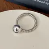 Cordón para Teléfono con Perla Plateada Simple, Goma para el Pelo para Mujeres, Sujetador de Cola de Caballo, Nueva Goma para el Pelo de Estilo Coreano de Gama Alta, Banda Elástica para el Cabello