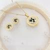 Set de Collar y Pendientes de Acero de Titanio de Alta Calidad, Nuevo Estilo Europeo y Americano, de Venta Caliente Transfronteriza, Joyería de Concha Genuina para Mujer, Precio Especial, Entrega Directa