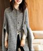 En Stock Otoño e Invierno 2026 Nuevo Estilo Moda Coreana Cárdigan de Longitud Media Cuello Redondo Manga Tres Cuartos Abrigo de Lana para Mujer