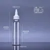 Garrafa Plástica com Bico Fino, Garrafa com Dispenser de Apertar, Frasco para Líquido de Limpeza de Ouvido para Animais de Estimação, Frasco Plástico Transparente Vazio para Óleo Essencial, Frasco Conta-gotas para Pigmento