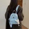 Mochila de mezclilla con pedrería para mujer 2026 nueva versátil mochila escolar para estudiantes linda mini mochila casual de viaje