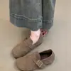 Primeiro Encontro Temporada 2026 Outono/Inverno Nova Coleção: Sapatos de Algodão Artísticos Retrô com Solado Macio, Slip-On, Forrados com Lã, Quentes, Estilo Birkenstock, para Mulheres