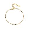 Pulsera Esmaltada de Acero Inoxidable Europea y Americana Moda Exótica Pulsera de Goteo de Aceite Pulsera Dorada para Dama En Stock