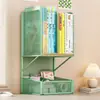 Organizador de libros para escritorio de estudiante, estantería de escritorio para el hogar, estante de almacenamiento de papelería de doble capa y múltiples filas