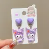Pinza para Oreja de Niña Sanrio de Dibujos Animados para Orejas sin Perforar Lindo Kuromi My Melody Almohadilla Suave para Bebé Sin Pellizcar Pendiente Pequeño