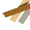 Tira de Acabamento de Borda em PVC para Piso de Madeira, Cor de Madeira, Tira de Acabamento de Borda em Forma de 7, Tira de Acabamento de Soleira em Ângulo Reto, Tira de Vedação de Borda em Forma de L com Textura de Madeira Sintética