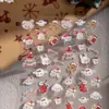 Pegatinas de Arte para Uñas de Conejito de Navidad Nuevo Árbol de Navidad en Relieve Muñeco de Nieve Tridimensional Nieve para Uñas Decoración de Dibujos Animados