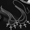 Joyería Transfronteriza Europea y Americana Colgante de Estrella de Cinco Puntas Hueca Cadena de Cintura para Mujer Personalizada Versátil Cadena Metálica Multicapa Accesorios de Cadena para Pantalones