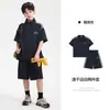 Conjunto Esportivo de Verão para Meninos com Meio Zíper, Secagem Rápida, Manga Curta - Novo Modelo 2026 para Adolescentes e Crianças, Roupas para Ciclismo ao Ar Livre
