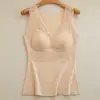 2022 Ropa Interior sin Rozaduras Terciopelo Cuello en V Chaleco Térmico para Mujer Cinturón de Encaje Sujetador Chaleco Interior de Seda sin Costuras Ropa Interior