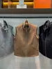 Colete Masculino BORBOTIE 2026 Início do Outono Novo LP Clássico Gola Alta Logo Moda Zíper Jaqueta Sem Mangas