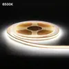 Tira de luz COB de corte libre 12v24v bajo voltaje 8mm de ancho 528 luces/metro lineal LED empotrada para gabinete tira de luz LED flexible