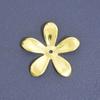 Acessórios de Cabeça para Bonecas de Brinquedo Peça de Flor de Metal 33mm Peça de Flor de Cinco Folhas Suporte de Flor de Ferro Dourado para Joias