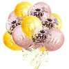 Combinación de traje de globos con confeti transfronterizo para 16 18 30 40 50 60 años, decoración para fiesta de cumpleaños de adultos