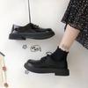 Moda Estilo Universitario Estudiante Lolita con Cordones Jk Japonés Zapatos de Cuero de Mujer Combinan con Todo Cómodos Planos Zapatos de Trabajo Modernos