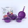 Comércio Exterior Transfronteiriço Conjunto de Utensílios de Cozinha Treze Peças Frigideira Antiaderente Panela de Sopa Panela de Leite Caixa Colorida Presente Empresarial Fabricante Atacado
