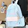 Mochila Escolar con Bordado de Letras Estilo Universitario Japonés para Estudiantes Mujeres Alta Apariencia para Clase y Tutoría Mochila de Doble Hombro Mochila Casual Versátil