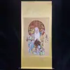 Caligrafía y Pintura Antigua, Pintura del Vestíbulo, Estatua de Buda, Pintura del Salón Central, Imitación Estilo Vintage de Zhong Kui, Ya Enmarcado, Thangka Religioso de los Ocho Inmortales Cruzando el Mar