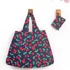 2025 Nueva Bolsa de Compras Plegable Tela Floral Portátil Poliéster Tote Bolsa de Almacenamiento Gran Capacidad Bolsa para la Compra del Supermercado Venta al por Mayor