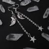 Aretes largos de cadena de luna y estrellas de comercio exterior de Amazon, ventas directas de fábrica