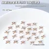 Elegante Aleación de Oro Rosa Joyería para Uñas Mini Pajarita Decoración de Uñas Noble Tridimensional Venta al por Mayor