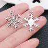 Venta al por mayor de Amazon, nuevos accesorios de joyería de aleación de copos de nieve, accesorios de material hecho a mano para Navidad, colgante pequeño