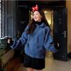 Sudadera falsa de dos piezas de lana de cordero para mujer con terciopelo y engrosamiento 2023 Nuevo otoño e invierno holgada estilo coreano top chaqueta tendencia