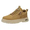 Zapatos de Skate de Media Caña con Suela Gruesa Estilo Retro Nuevo para Hombre, Zapatos Casuales de Moda para Jóvenes al Aire Libre con Superficie de Cuero, Tendencia
