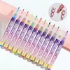 Popular Marcador de Uñas de 12 Colores de Amazon, Punta Recubierta de Plástico de 0.7 mm, Bolígrafo para Graffiti de Uñas, Secado Rápido, Bolígrafo para Arte de Uñas Acrílicas