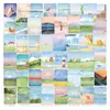 ColeçãoAdesivos transparentes PET multiestilo, um conjunto completo de adesivos decorativos fofos de desenho animado, retrô, artísticos para DIY, atacado