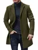 Novo Casaco de Lã Masculino 2026, Gabardine de Lã Masculino de Comprimento Médio Cruzado, Disponível em Várias Cores e Tamanhos