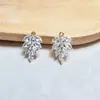 Accesorios de Joyería DIY Pendientes Colgantes de Hoja con Circonita Micropavimentada Chapados en Oro de 18k Pasador Antiguo Collar Materiales Hechos a Mano