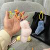 Pingente Giratório Menina Fofa Cor de Doce Pelúcia Chaveiro de Carro Acessórios para Pendurar na Bolsa Acessórios para Capa de Celular Presente