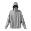 Ropa de Protección Solar de Seda de Hielo para Hombres y Mujeres, Hilo Original con Sensación de Hielo, Ropa de Protección Solar UPF50+, Anti-UV, Visera Desmontable, Chaqueta Amigable con la Piel