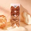 Set de Pinzas para el Cabello de Algodón con Granos de Maíz de Venta Caliente Transfronteriza Mini Lazo de Tela Color Caramelo Accesorios Versátiles para el Cabello de Niños