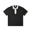 2025 primavera y verano 240g algodón perla solapa manga corta camiseta marca de moda para hombre vivo holgado casual medio cierre playera polo
