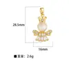 Xi Yin Transfronterizo Europa y América ins Moda Personalidad Hip Hop Colgante Perforado Cobre Microincrustado Circonita Colgante de Cobre de 26 Letras