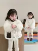 Abrigo de Niña Otoño Invierno Suéter de Felpa Elegante Nuevo Top Infantil Cálido para Bebé con Forro de Polar Engrosado