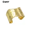 Wt-B701 Nuevo Más Vendido Latón Diseño de Onda Grande Latón Pulsera Abierta Se Puede Usar como Brazalete Joyería de Cobre