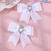 Horquilla de lazo de doble capa para niñas europeas y americanas transfronterizas, cinta de nuevo color, estrella de cinco puntas, diamante, accesorios para el cabello para niñas