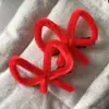 Accesorios para el Cabello con Ambiente Navideño y de Año Nuevo Pasador con Lazo Rojo Afelpado Pinza Lateral para Mujer Pinza para Flequillo Adorno para la Cabeza