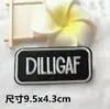 Pegatinas de tela cuadradas negras de moda con bordado de nombre, pegatinas traseras, insignia de tela bordada para computadora DIY, pegatinas de tela para ropa