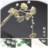 Paquete de 20 15*20mm Esmalte Hoja de Ginkgo diy Accesorios de Joyería Horquilla Paso Agitar Material