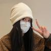 Gorro Holgado de Pana para Mujer en Otoño e Invierno, Color Sólido Vintage Versátil para Clima Frío, Gorro Pulóver para Adultos
