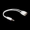 Cabo adaptador de áudio para computador Cabo de compartilhamento de fone de ouvido de 3,5 mm Divisor de alto-falante 1 para 2 Fone de ouvido casal um para dois divisor