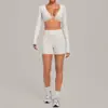 Conjunto de Yoga de Manga Larga Ajustado Arena Otoñal Secado Rápido Ropa de Fitness Conjunto Deportivo para Correr al Aire Libre en Invierno 1834+2208