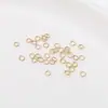 Collar y pulsera chapados en oro de 14 quilates que conservan el color, argolla abierta, anilla O, anillo redondo pequeño, conector de extremo, accesorios de joyería hechos a mano para DIY